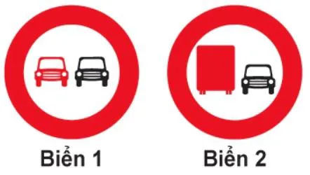 Câu 312: Biển nào xe ô tô con được phép vượt?