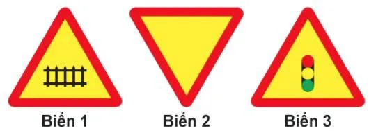 Câu 371: Biển nào báo hiệu Giao nhau với đường sắt có rào chắn?