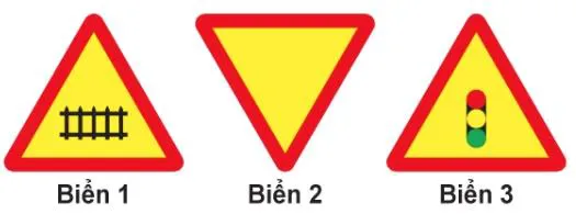 Câu 372: Biển nào báo hiệu Giao nhau có tín hiệu đèn?