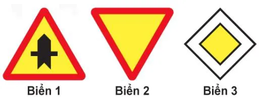 Câu 381: Biển nào báo hiệu, chỉ dẫn xe đi trên đường này được quyền ưu tiên qua nơi giao nhau?