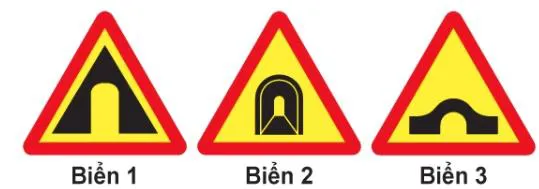 Câu 400: Biển nào báo hiệu Đường hầm?