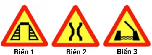 Câu 401: Biển nào dưới đây là biển Cầu hẹp?